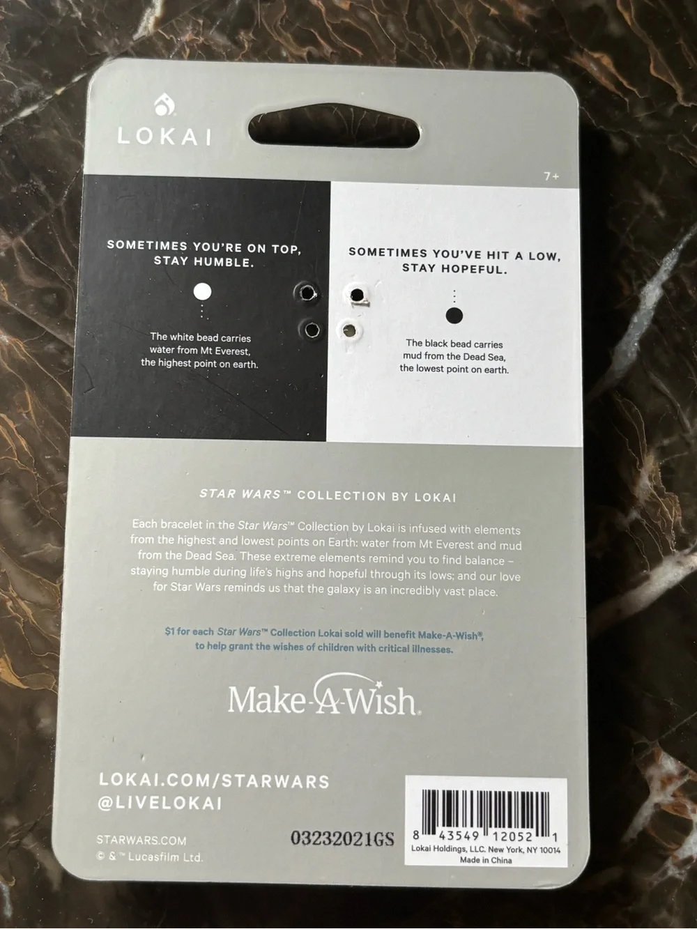 Lokai Bracelet Size XL Star Wars millennium falcon and Death Star, brand new